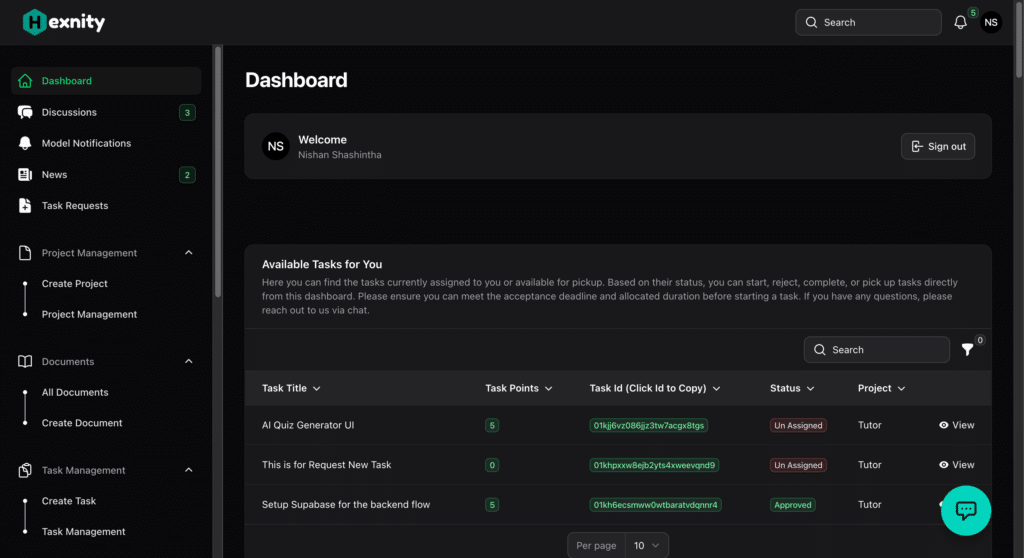 Hexnity | Laravel | Filament php 2 Dashboard Laravel 04 15 2026 12 01 PM