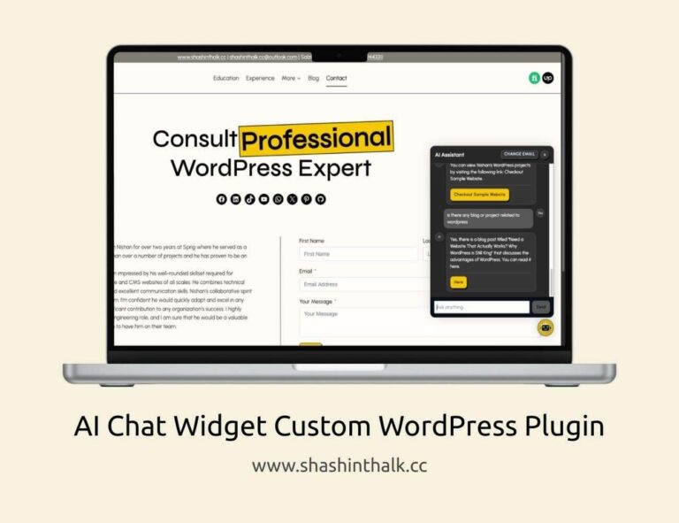 GitHub AI Chat Widget for WordPress